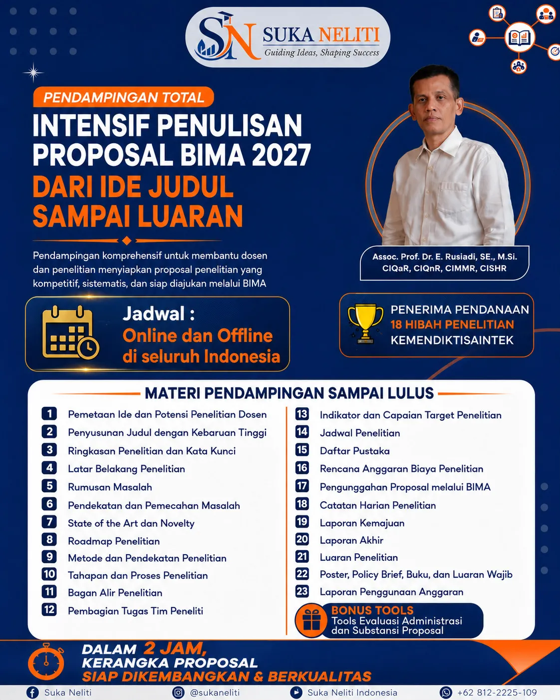 Gabung dan Buktikan Sampai Proposal didanai Buktikan 2 jam proposal selesai didampingi dan berkualitas tinggi
