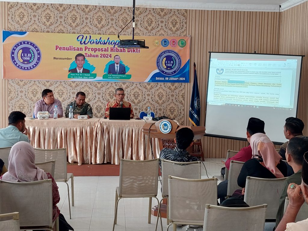 Universitas Labuhanbatu Menyelenggarakan Workshop Penulisan Proposal Hibah Dikti Tahun 2024