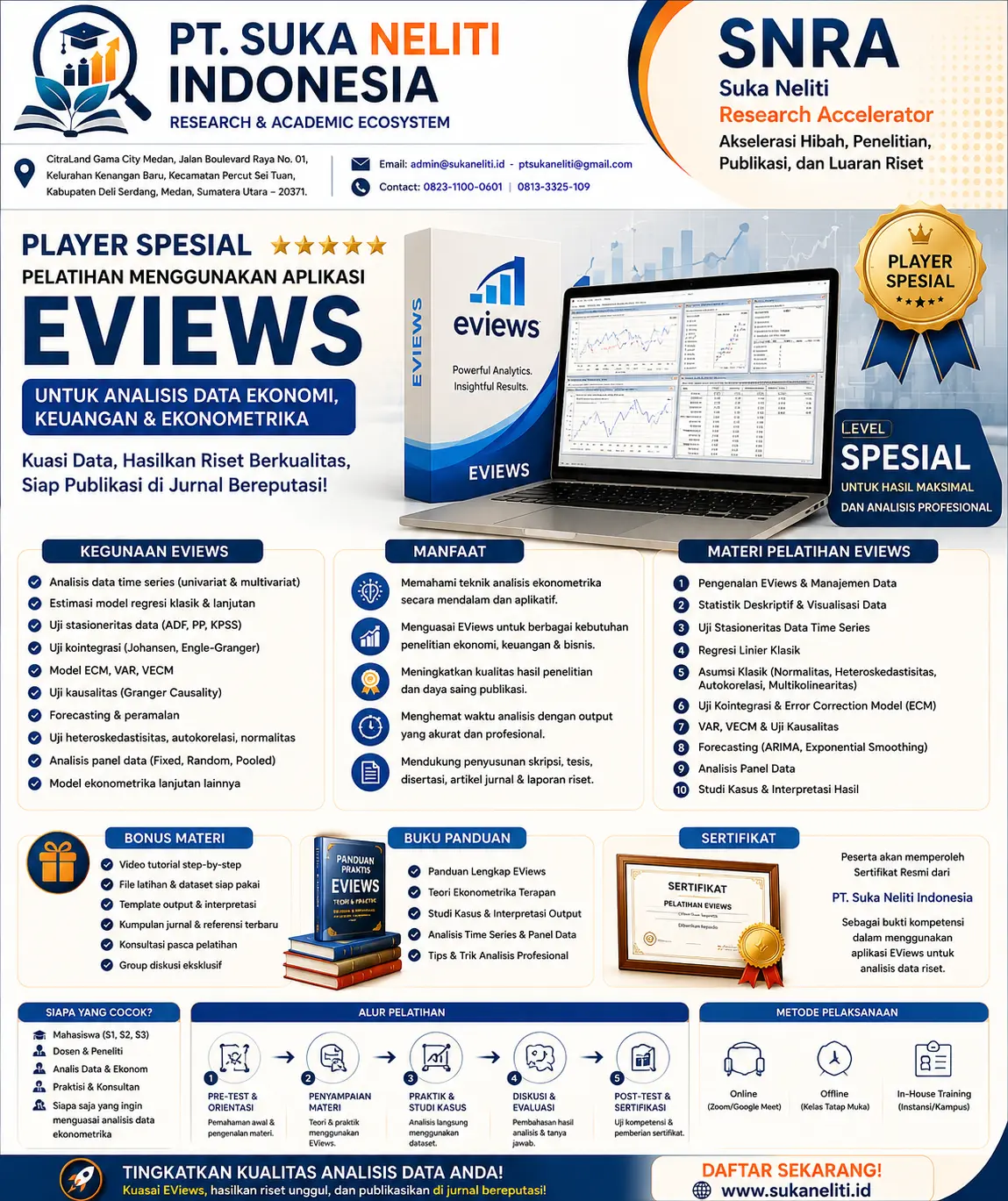 Pelatihan Eviews untuk Analisis Ekonometrika